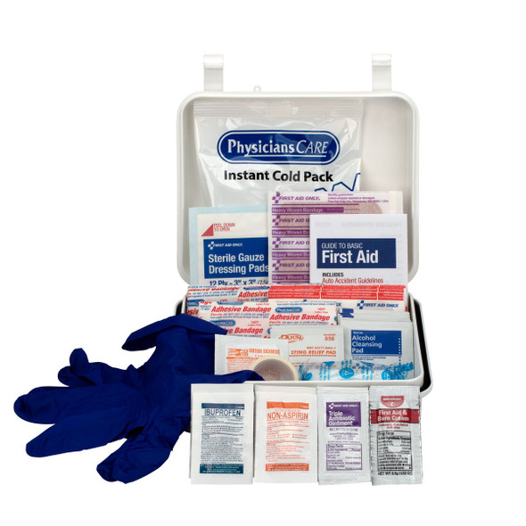 First Aid Only 7107 Travel First Aid Kit, Weatherproof Plastic Case, 64 Pieces. Shop Now!