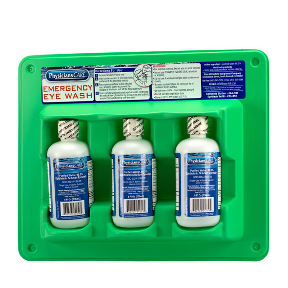 First Aid Only 24-308 Eyewash Station, 8 Oz. - Triple Screw Cap Bottles. Shop Now!