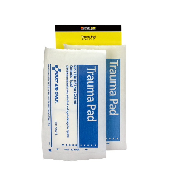 First Aid Only FAE-6024 SmartCompliance Refill 5"X9" Trauma Pad, 2 Per Bag. Shop Now!