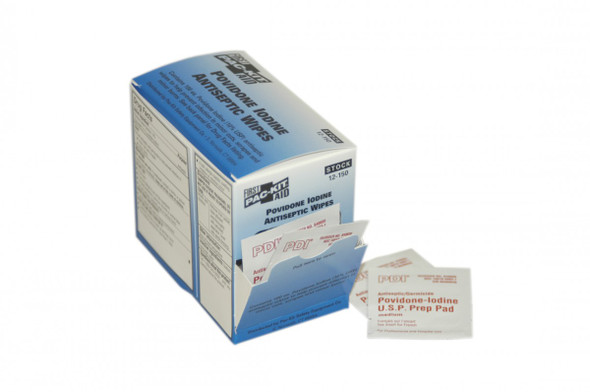 First Aid Only FA-12-150 PVP Iodine Wipes, 100 Per Box. Shop Now!