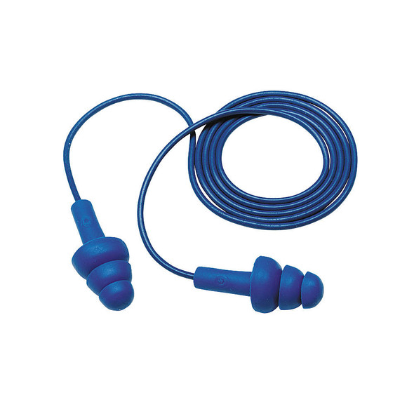 3M 340-4017 E-A-R UltraFit Metal Detectable Corded Earplugs In Econo Pack, Hearing Protection,  Pre-Molded Earplugs, Blue, One Size Fits Most, Noise Reduction NRR 25 - 200 Pairs