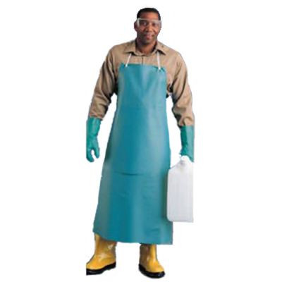 Ansell 56-100 33" X 49"  Green PVC Apron Without Stomach Patch - 12 EACH