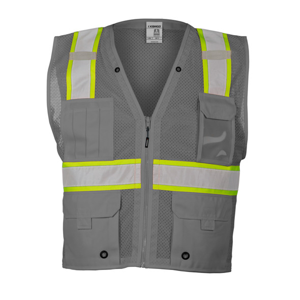 BUY Enhanced Visibility Multi-pocket Mesh Vest, Gray now and SAVE!