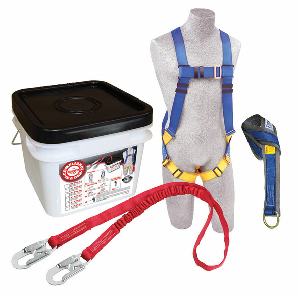 Protecta 2199810 Compliance in a Can Light Roofer's Fall Protection Kit with Tie-off Adaptor. Shop Now!