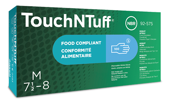 Ansell 92-575 TNT Blue Disposable Nitrile Glove with Rolled Beaded Cuff. Shop now!