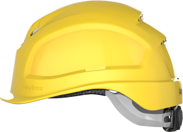 HexArmor Ceros 16-11003 XP250 - Yellow- Vented - Short Brim - 1 Each