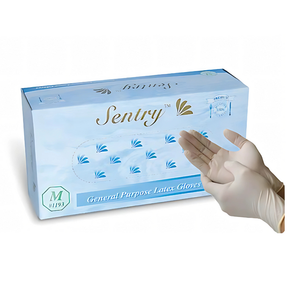 Lifeguard 1190 Latex General Purpose Powdered Gloves - Color: White - 10 Boxes