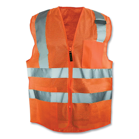 OccuNomix LUX-SSCOOLG-O3XClass 2 Mesh Vests with 3M Scotchlite Reflective Tape, 3X-Large, Hi-Viz Orange, Sold Per Pair - Buy Now!