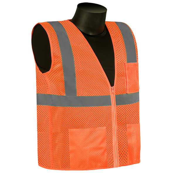 Liberty Safety C16003F Class 2 Fluorescent Orange Safety Vest. Shop Now!