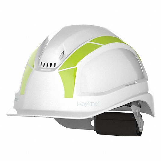 Buy HexArmor Ceros 16-11001 XP250 - White - Vented - Short Brim - Yellow Reflective Sticker and Save Now!