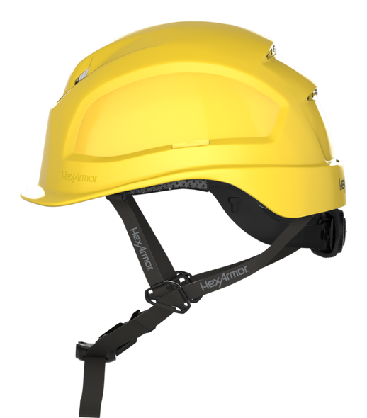Buy HexArmor Ceros 16-14003 XP450A - Yellow- Vented - Short Brim - with 4-pt Chin Strap and Save Now!