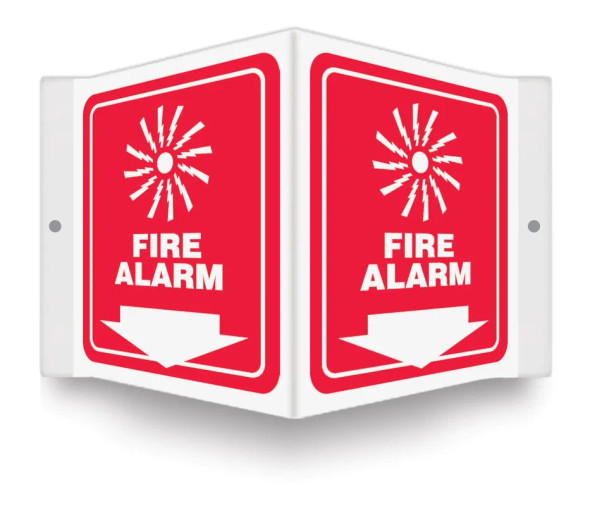  Accuform PSP620 Projection Safety Sign: Fire Alarm