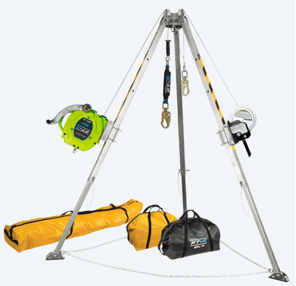 FallTech 7509B 8' Tripod Kit with 7297 Winch, 721560R 3-Way SRL-R, and Storage Bags. Shop Now!