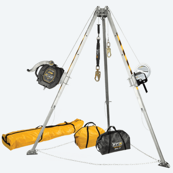 FallTech 7509TB 8' Tripod Kit with 7297T Winch, 721560RT 3-Way SRL-R, and Storage Bags . Shop Now!
