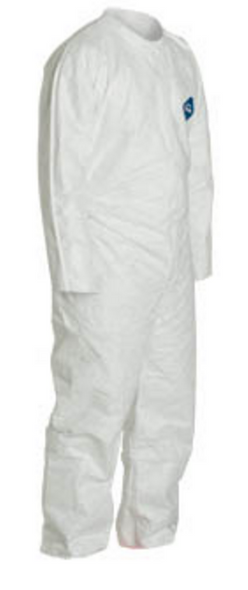 Dupont Tyvek TY120S-M White Coveralls w/ Open Wrists and Ankles, M - 1 Each