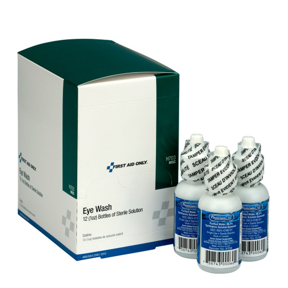 First Aid Only H703 Eyewash Bottle, Screw Cap, 1 oz., 12/box. Shop Now!