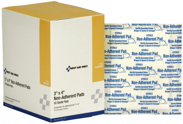 First Aid Only I256 3"x4" Non-Adherent Pads, 50/box. Shop Now!