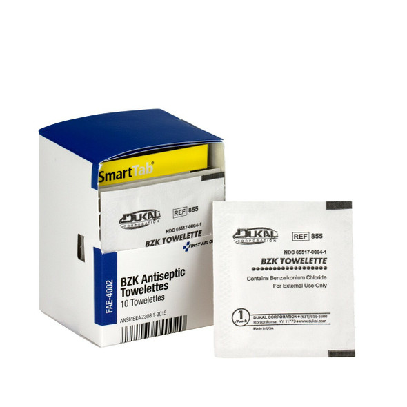 First Aid Only FAE-4002 SC Refill BZK Antiseptic Wipes, 10/box. Shop Now!