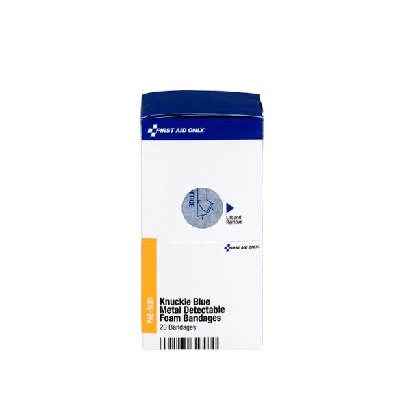 First Aid Only FAE-3130 SC Refill Blue Metal Detectable Knuckle Foam Bandages, 20/box. Shop Now!