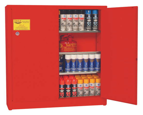 Buy Eagle 1976-RED Paint & Ink Safety Cabinet 24 Gal 2 Door Manual Close and SAVE up to 25%.