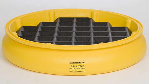 Buy Eagle 1615 Poly Drum Tray (Yellow) with Grating (Black) today and SAVE up to 25%.