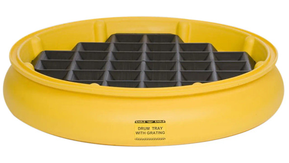 Buy Eagle 1615 Poly Drum Tray (Yellow) with Grating (Black) today and SAVE up to 25%.