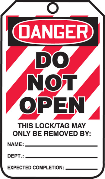 Accuform MLT412 Do Not Open Lockout - Tagout Tag. Shop now!