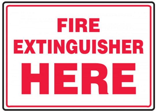 Accuform MFXG916 Fire Extinguisher Here Sign. Shop now!