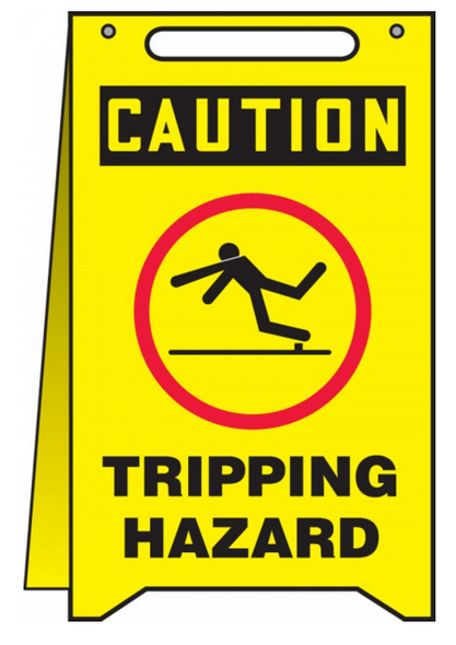 Accuform MF118 Tripping Hazard w/ Graphic - Caution Fold Ups. Shop now!