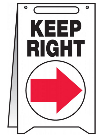 Accuform PFR235 Keep Right w/ Graphics Fold Ups. Shop now!