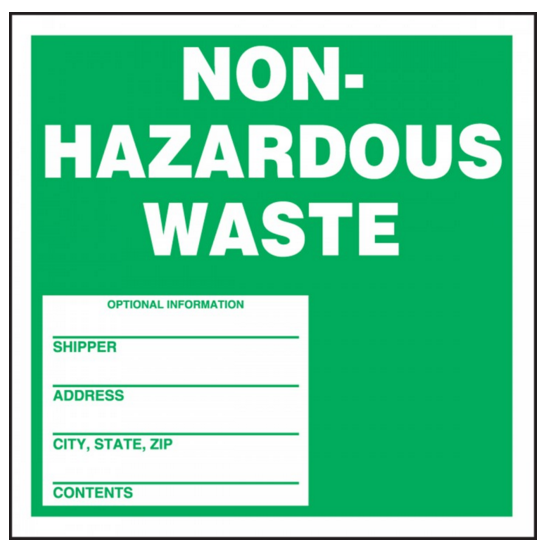 Accuform MHZW11 Non Hazardous Waste Labels. Shop now!