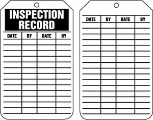 Accuform TRS307 Inspection Record Tag. Shop now!