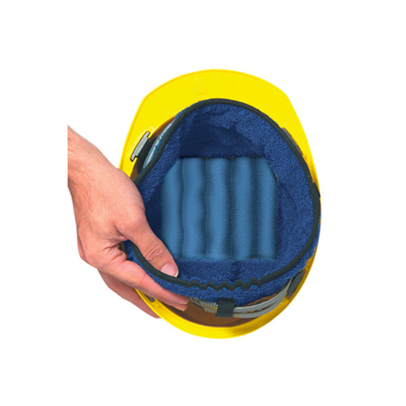Occunomix 919 Miracool Terry Hard Hat Liner with Terry Cloth Sweatband available in Navy Color. Shop now!