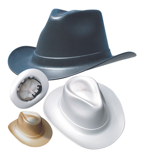 ON VCB200 Cowboy Style Hard Hat (Ratchet Suspension) with hard hat shell Made in USA available in Black, Gray, White and Tan color. Shop now!
