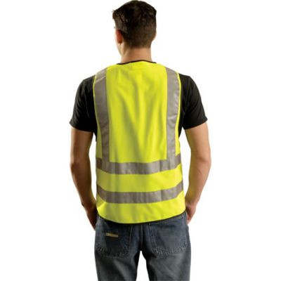 Occunomix LUX-SSFS Premium Solid Dual Stripe Surveyor Safety Vest