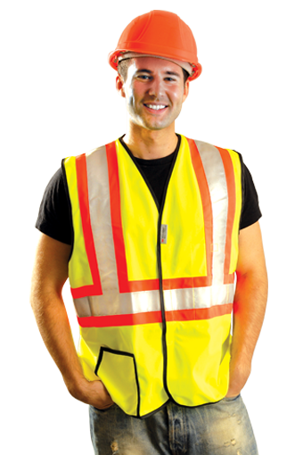 Occunomix LUX-SSG2T Premium Solid Two-Tone Safety Vest available in Yellow Color. Shop now!