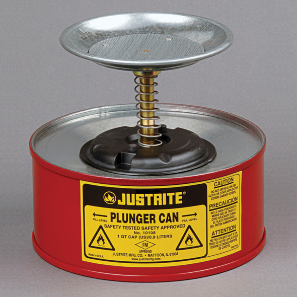 Justrite 10008 Steel Plunger Dispensing Can 1-Pt. Shop now!