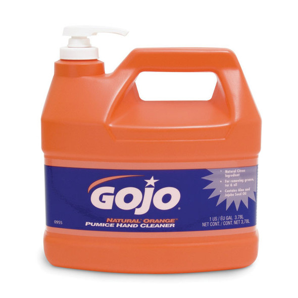 Gojo 0955-04 Natural Orange Pumice Hand Cleaner - 4 boxes