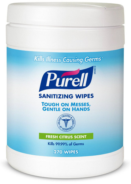 Gojo 9113-06 PURELL Sanitizing Wipes - 270 Wipes total 6 Canisters