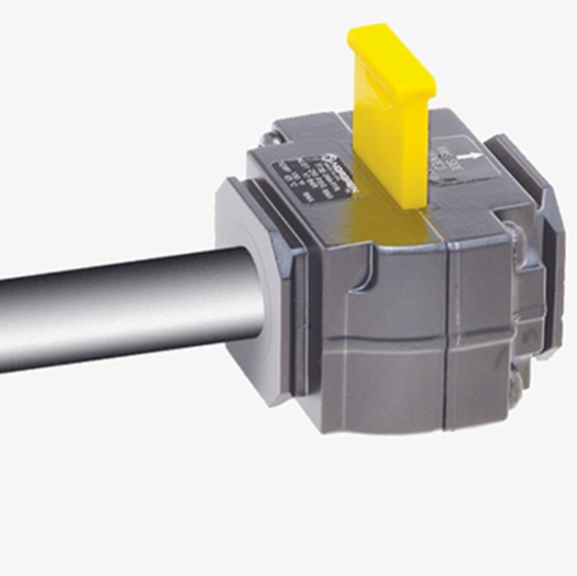 Accuform KDD464 1/2 Inch In-Line Pneumatic Valve Lockouts. Shop now!