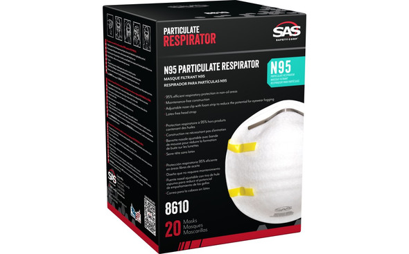 SAS Safety 8610 N95 Particulate Respirator. Shop now!