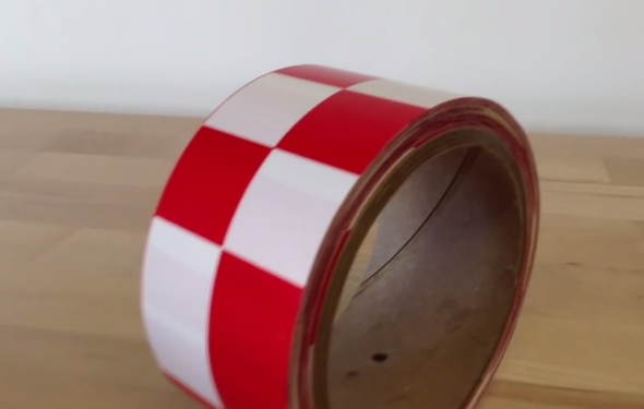 INCOM  3" x 54' Checkerboard Laminated Tape  - ON CLOSEOUT