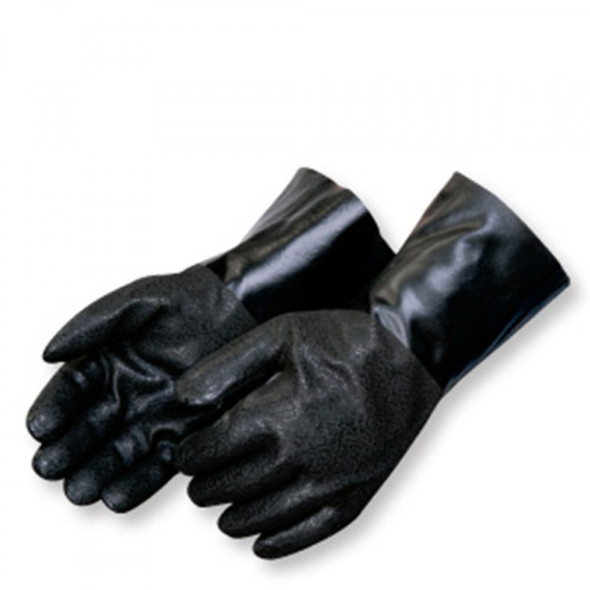 Black 12" PVC Coated Gloves with Jersey Lining and Textured Grip. Shop Now!