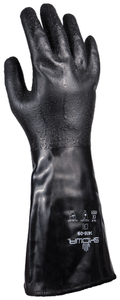 Cut resistant, NEOPRENE fully coated, navy color, rough finish, seamless cut resistant liner, ANSI CUT LEVEL 4. Shop Now!