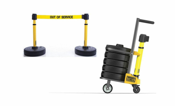 Banner Stakes PL4006 PLUS Cart Package, Yellow Ã¢â‚¬Å“Out of ServiceÃ¢â‚¬Â Banner. Shop now!