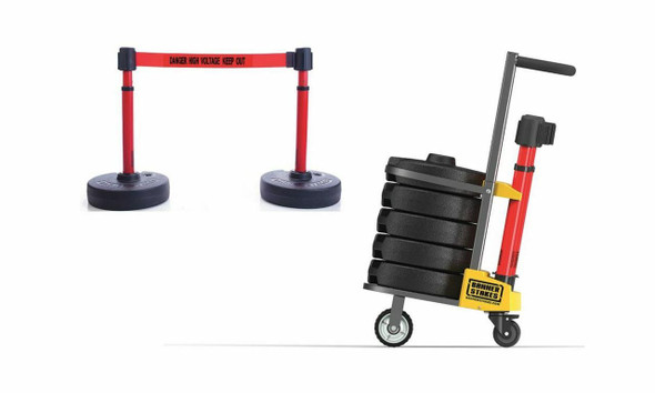 Banner Stakes PL4013 PLUS Cart Package, Red "Danger High Voltage Keep Out" Banner. Shop now!