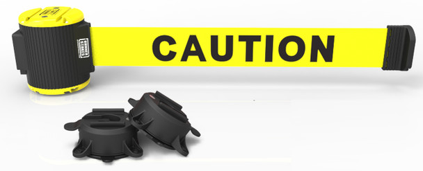 Banner Stakes MH7001 7' Magnetic Wall Mount - Yellow "Caution" Banner