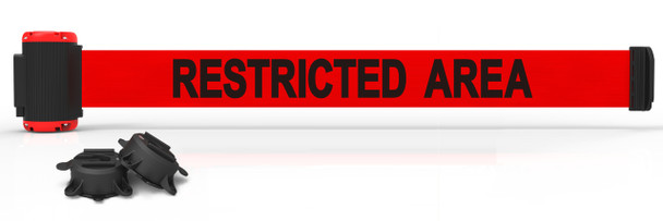 Banner Stakes MH7007 7' Magnetic Wall Mount - Red "Restricted Area" Banner. Shop now!