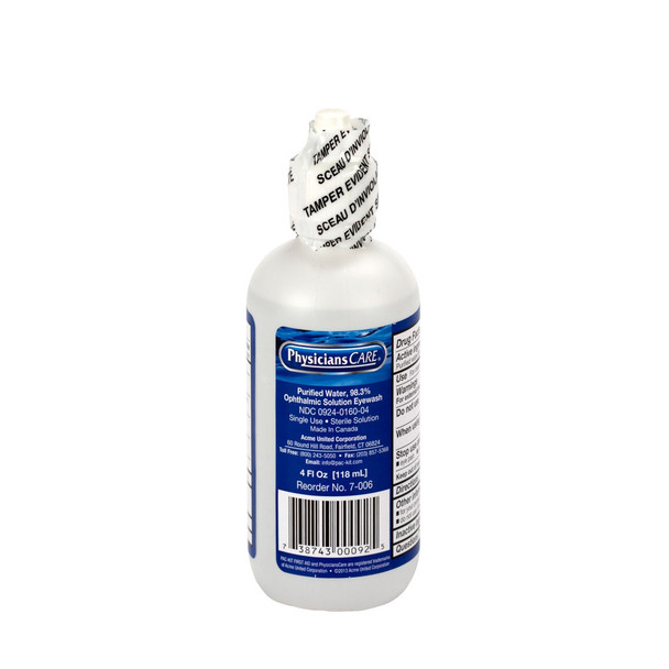 First Aid Only FAE-7016 SmartCompliance Refill Eye Wash, 4 Oz Bottle