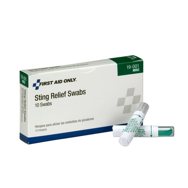 First Aid Only FA-19-001-001 Sting Relief Swabs, 10 Per Box . Shop Now!